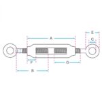Esticador DIN 1480 - Olhal x Olhal - Imagem 2