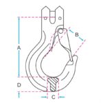 Gancho Clevis com Trava de Segurança - Grau-8 - Imagem 2