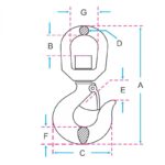 Gancho giratório forjado com trava de segurança - Imagem 2