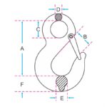 Gancho olhal com trava de segurança - Grau-8 - Imagem 2