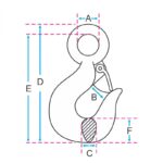 Gancho olhal forjado com trava de segurança - Imagem 2