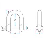 Manilha reta leve com pino roscado - Imagem 2