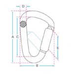 Mosquetão pera com trava roscada - NBR 15837 - Imagem 2