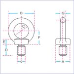 Parafuso olhal - rosca métrica - DIN 580 - Imagem 2