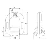 Olhal de Suspensão “D” Soldável - Imagem 2