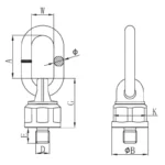 Olhal de Suspensão Aparafusável Multidirecional - Imagem 2